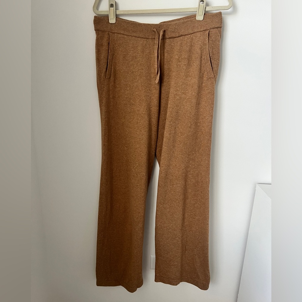 GAP Brown Knit Lounge Pants Drawstring Waist Size Medium